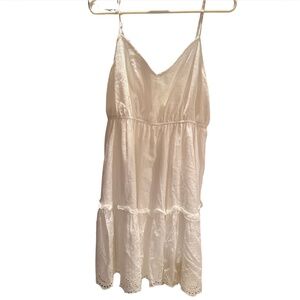 Shein- Mini White Strappy Dress